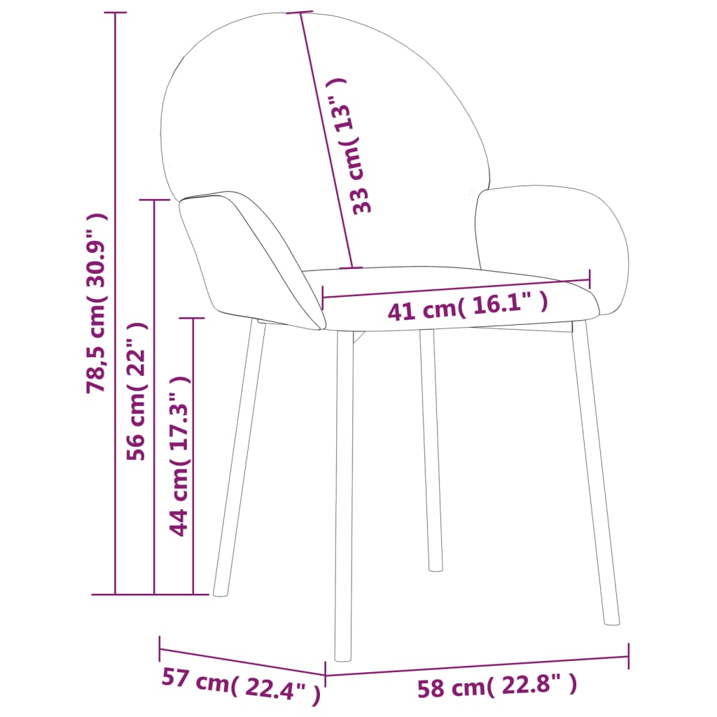 Eetkamerstoelen 2 St Fluweel Lichtgrijs