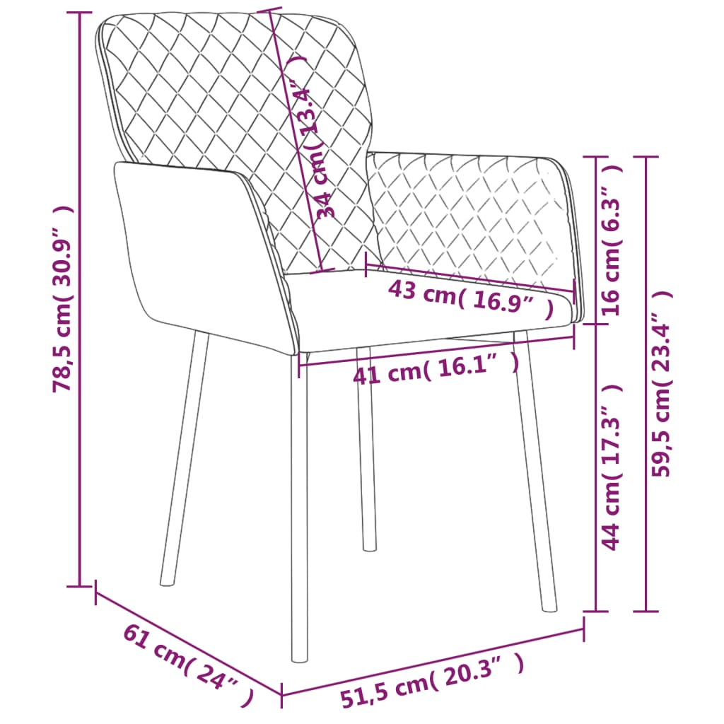 Eetkamerstoelen 2 St Fluweel Zwart