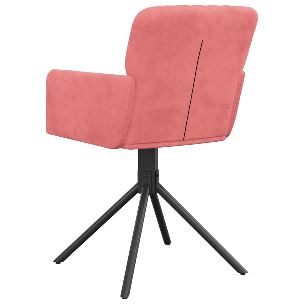 Eetkamerstoelen Draaibaar 2 St Fluweel Roze