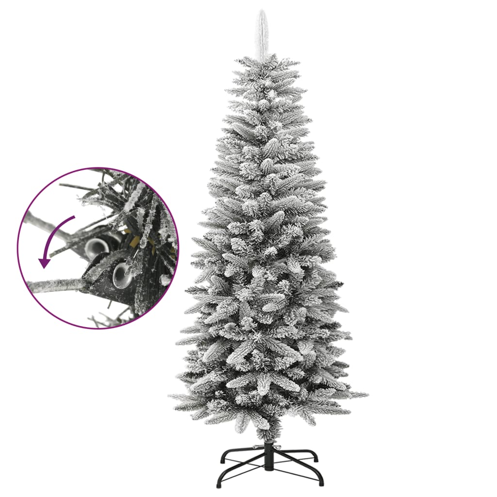 Kunstkerstboom Met Sneeuw Smal 120 Cm Pvc En Pe