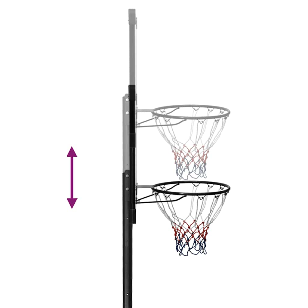 Basketbalstandaard 256-361 Cm Polycarbonaat Transparant