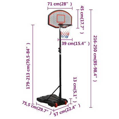 Basketbalstandaard 216-250 Cm Polyethyleen