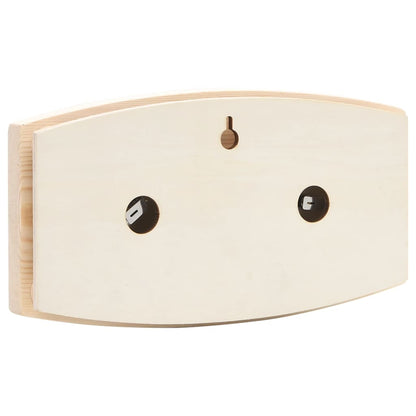 Saunaset 2-In1 Hygrothermograaf En Zandloper Massief Grenenhout