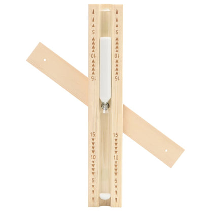 Saunaset 2-In1 Hygrothermograaf En Zandloper Massief Grenenhout