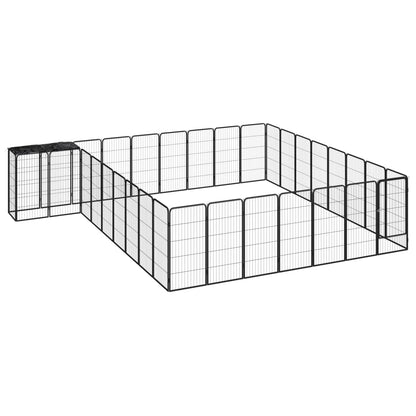 Hondenkennel 46 Panelen 50X100 Cm Gepoedercoat Staal Zwart