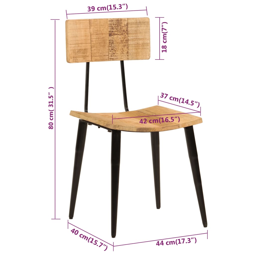 Eetkamerstoelen 44X40X80 Cm