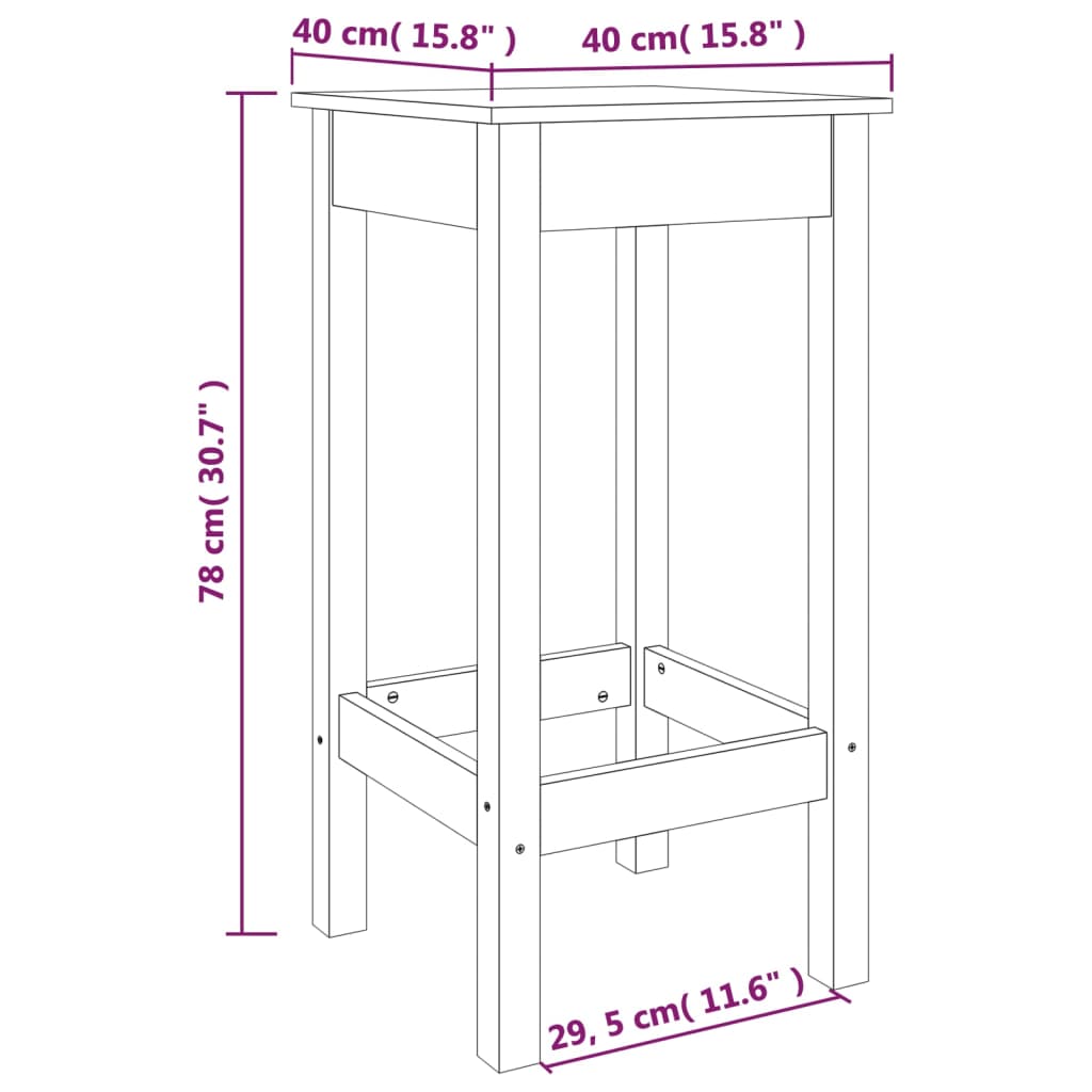 Barstoelen Massief Grenenhout