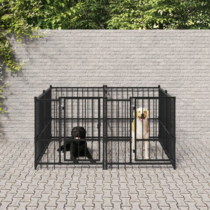 Hondenkennel Met Dak 16,89 M² Staal
