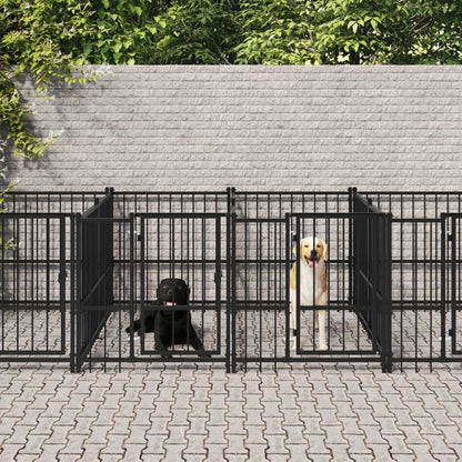 Hondenkennel Met Dak 16,89 M² Staal