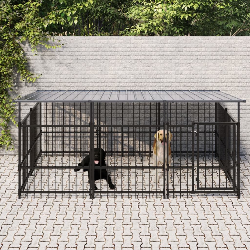 Hondenkennel Voor Buiten 11,26 M² Staal