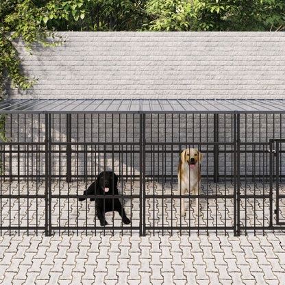 Hondenkennel Voor Buiten 11,26 M² Staal