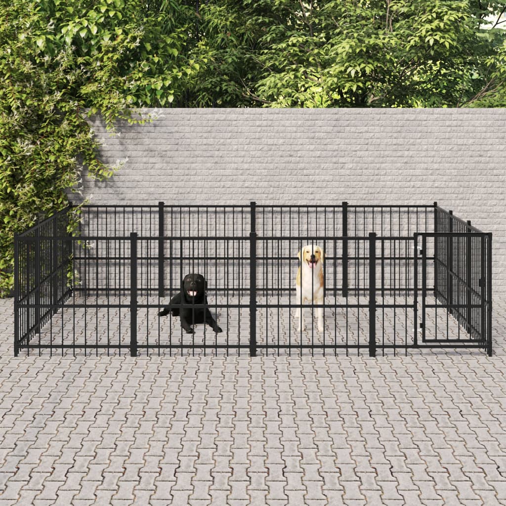 Hondenkennel Voor Buiten 84,68 M² Staal