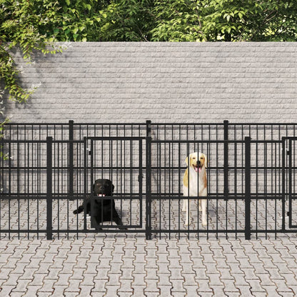Hondenkennel Met Dak 18,77 M² Staal