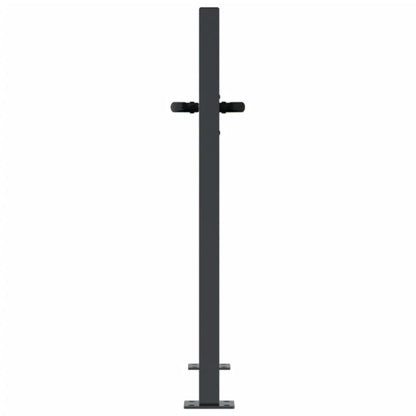 Poort Met Grasontwerp Staal Antracietkleurig