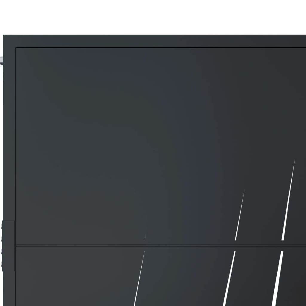 Poort Met Grasontwerp Staal Antracietkleurig