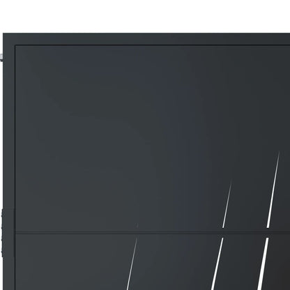 Poort Met Grasontwerp Staal Antracietkleurig