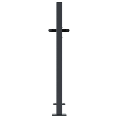 Poort Met Bamboe-Ontwerp Staal Antracietkleurig