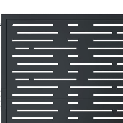 Poort Met Vierkant Staal Antracietkleurig