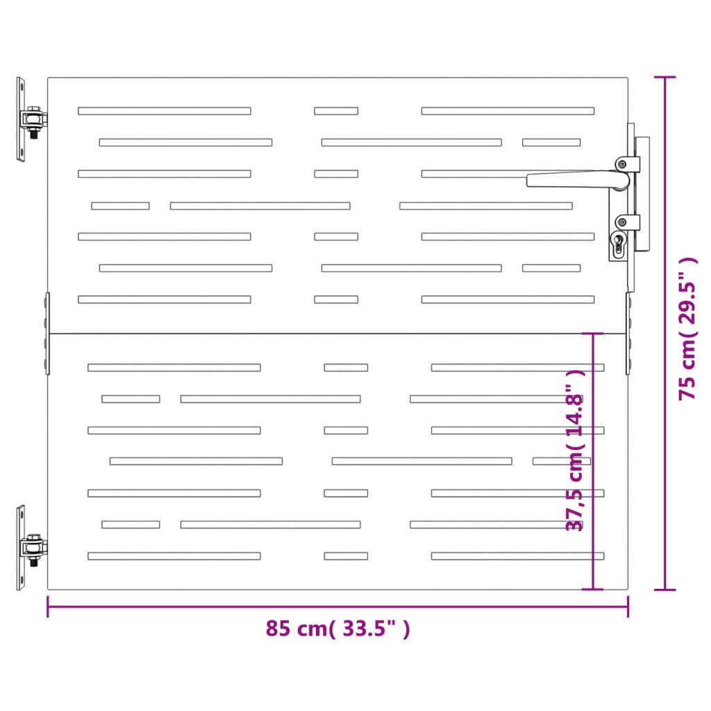 Poort Vierkant Cortenstaal