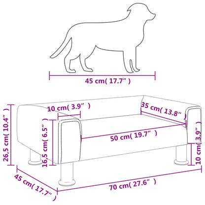 Hondenmand 70X45X26,5 Cm Fluweel