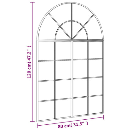 Wandspiegel Boog 80X120 Cm Ijzer Zwart