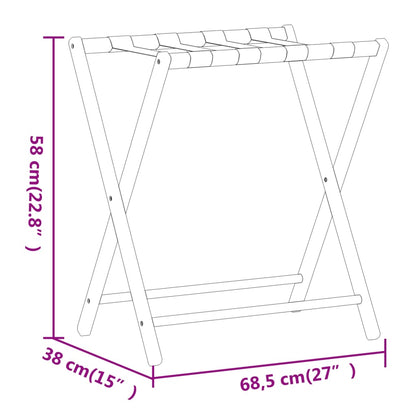 Bagagerek 68,5X38X58 Cm Bamboe