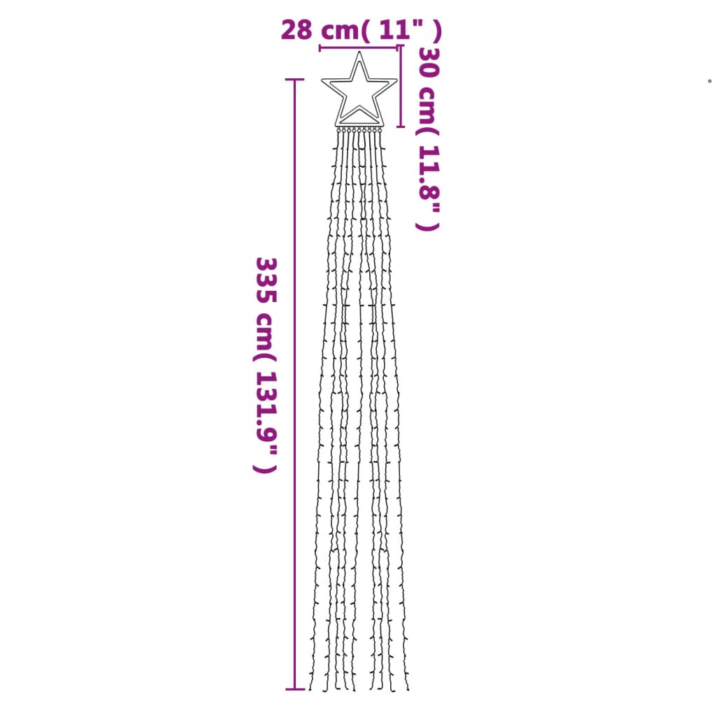 Kerstboomverlichting 320 E Led's 375 Cm