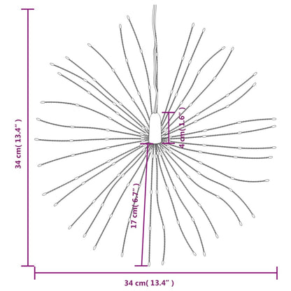 Kerstverlichting Vuurwerk 140 Meerkleurige Led's 17 Cm