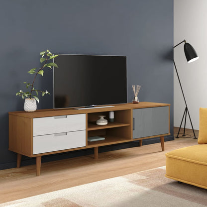 Tv-Meubel Molde 158X40X49 Cm Massief Grenenhout