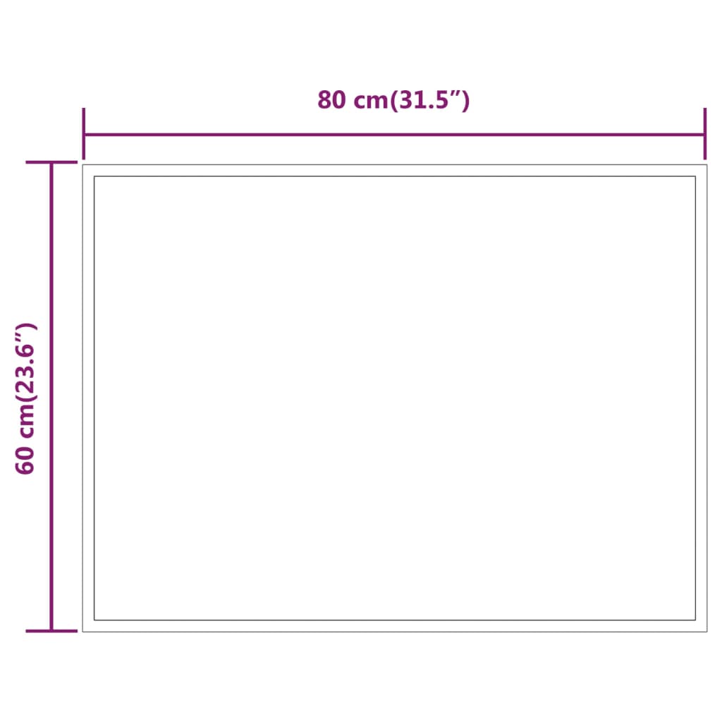 Badkamerspiegel Led 60X80 Cm