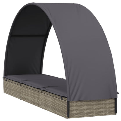 Ligbed Met Rond Dak 211X57X140 Cm Poly Rattan