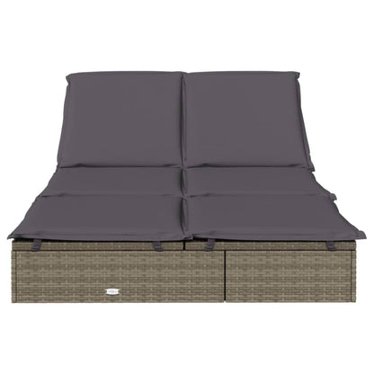 Ligbed Met Kussens 2-Persoons Poly Rattan