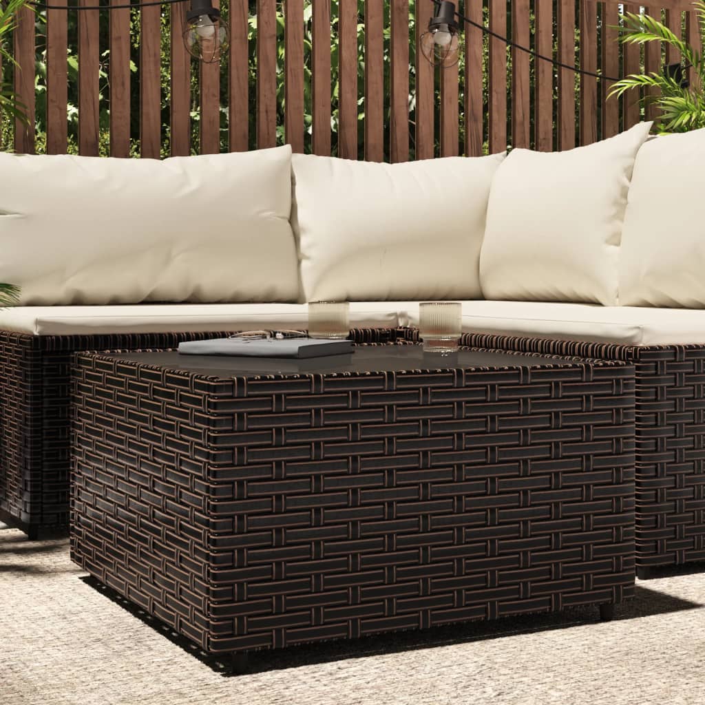 Salontafel Tuin Vierkant 50X50X30 Cm Poly Rattan
