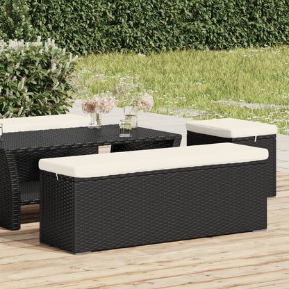Hocker Met Kussen 110X30X40 Cm Poly Rattan