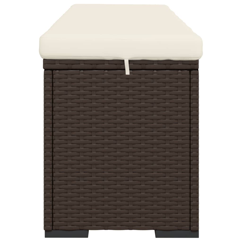 Hocker Met Kussen 110X30X40 Cm Poly Rattan