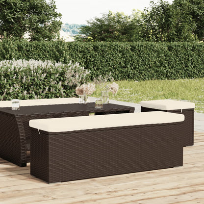 Hocker Met Kussen 110X30X40 Cm Poly Rattan