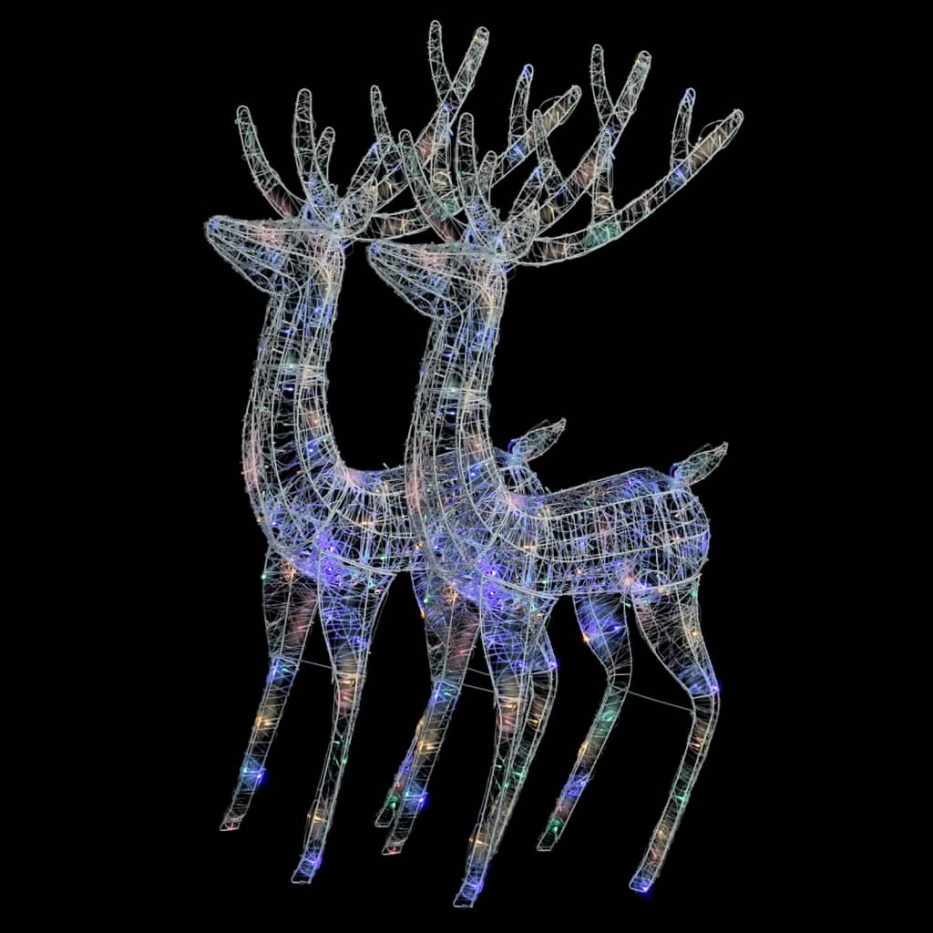 Kerstdecoratie Rendier Xxl 250 Led Meerkleurig 180Cm Acryl Multikleur