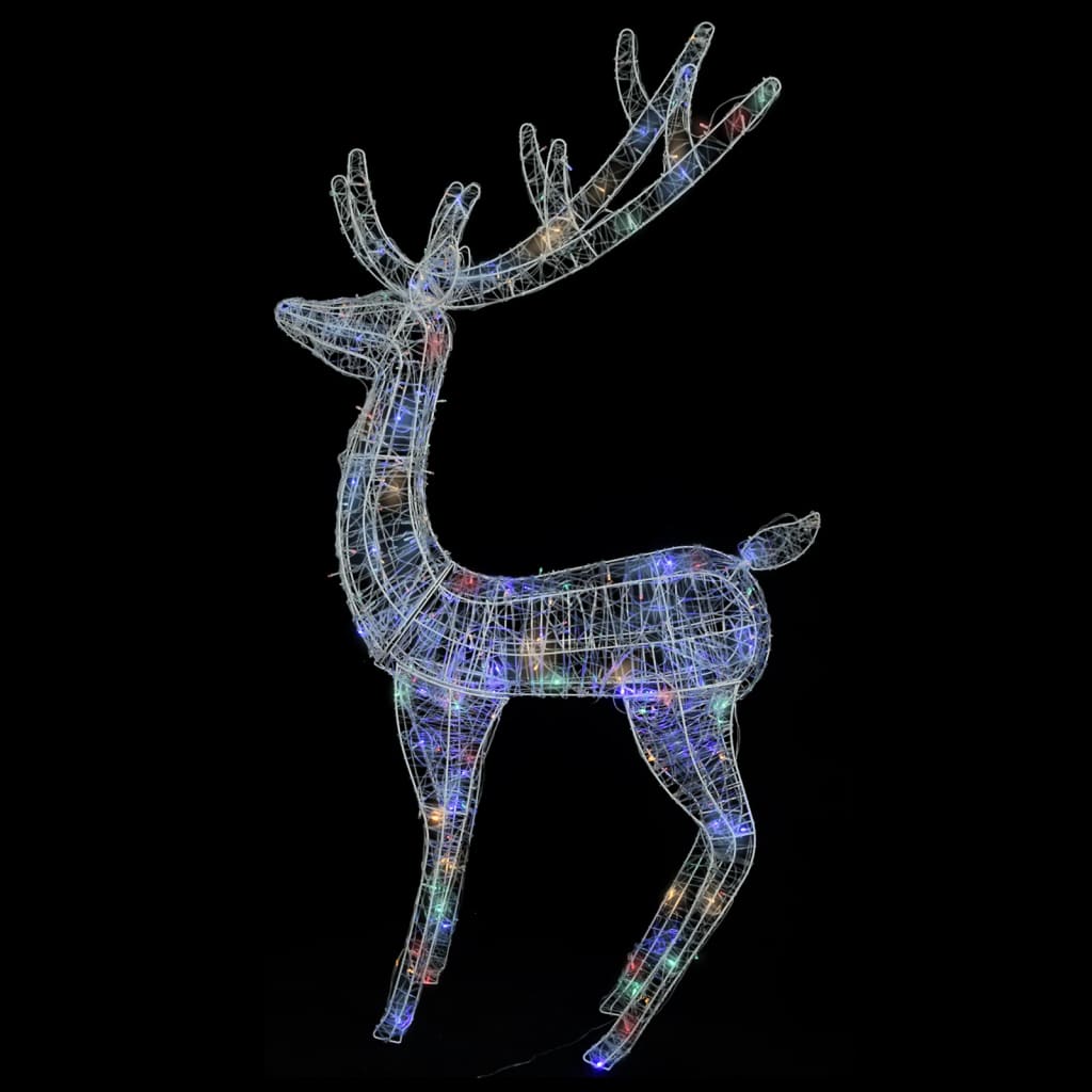 Kerstdecoratie Rendier Xxl 250 Led Meerkleurig 180Cm Acryl Multikleur