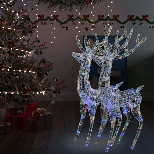 Kerstdecoratie Rendier Xxl 250 Led Meerkleurig 180Cm Acryl Multikleur