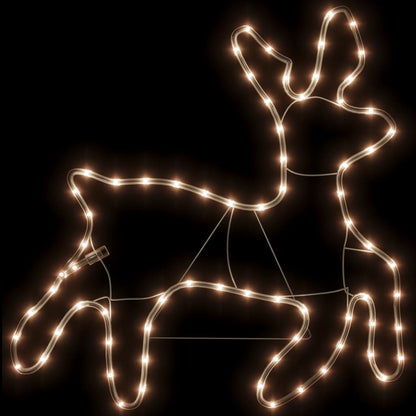 Kerstfiguur Rendier Met Led's 57X55X4,5 Cm Warmwit