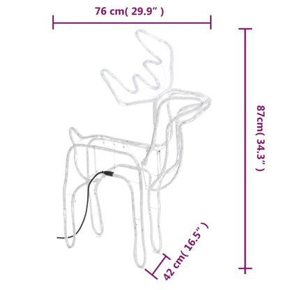 Kerstfiguur Rendier 76X42X87 Cm Warmwit