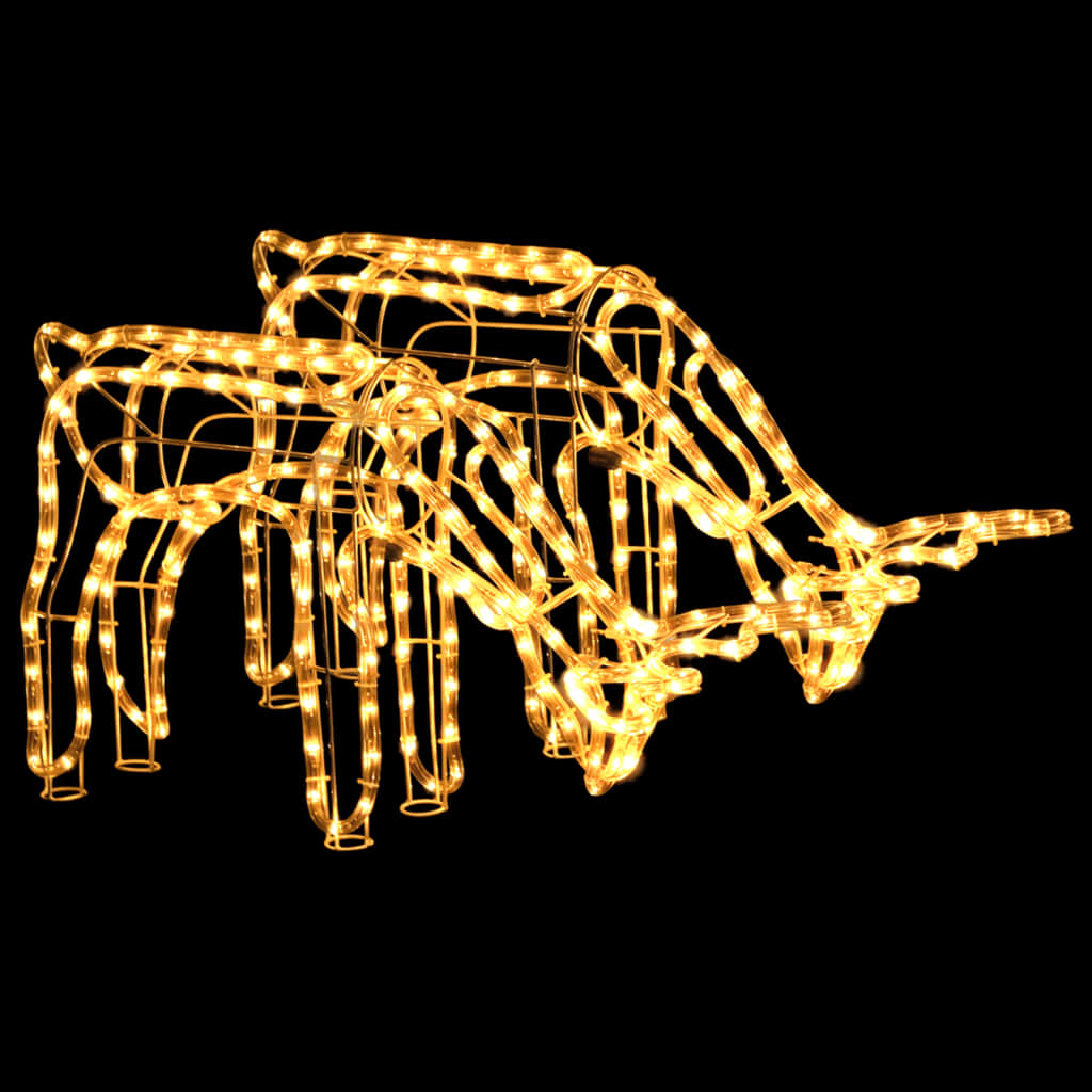 Kerstfiguur Rendier 73X31X45 Cm Warmwit