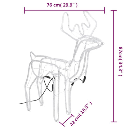 Kerstfiguur Rendier Met Bewegende Kop 76X42X87 Cm Koudwit