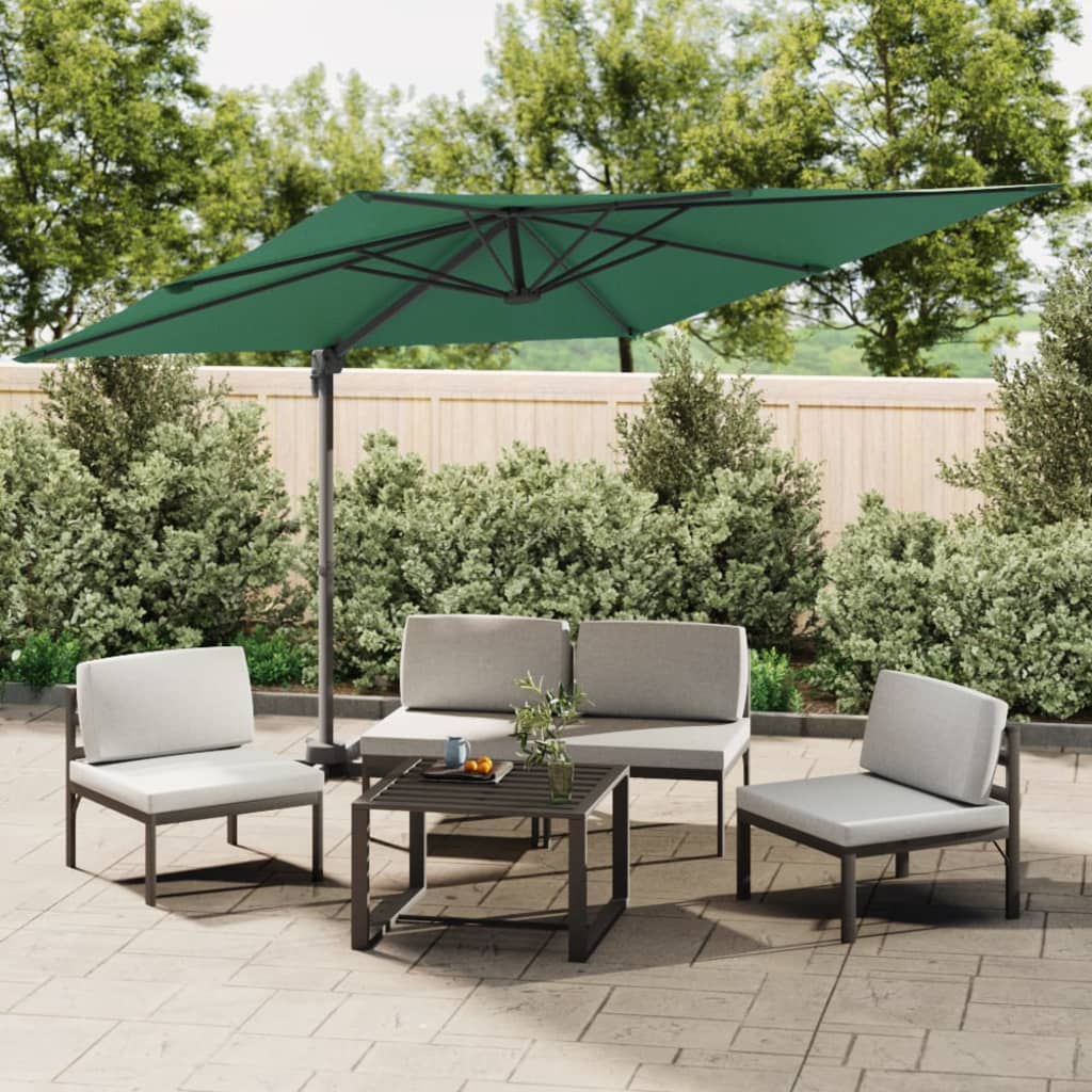 Zweefparasol Met Aluminium Paal 400X300 Cm Groen