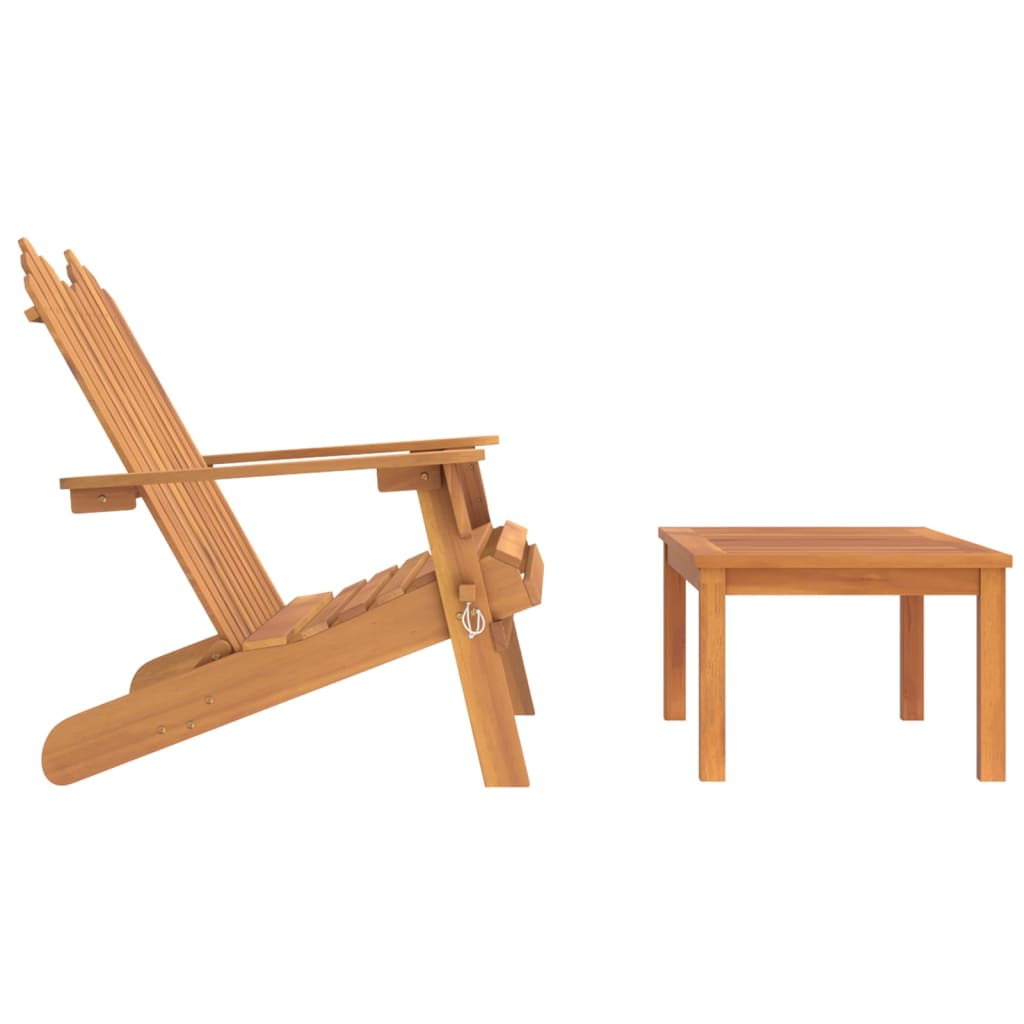 2-Delige Loungeset Adirondack Massief Acaciahout Naturel