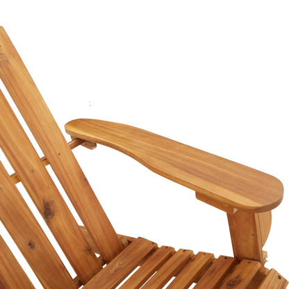 2-Delige Loungeset Adirondack Massief Acaciahout Donkergrijs