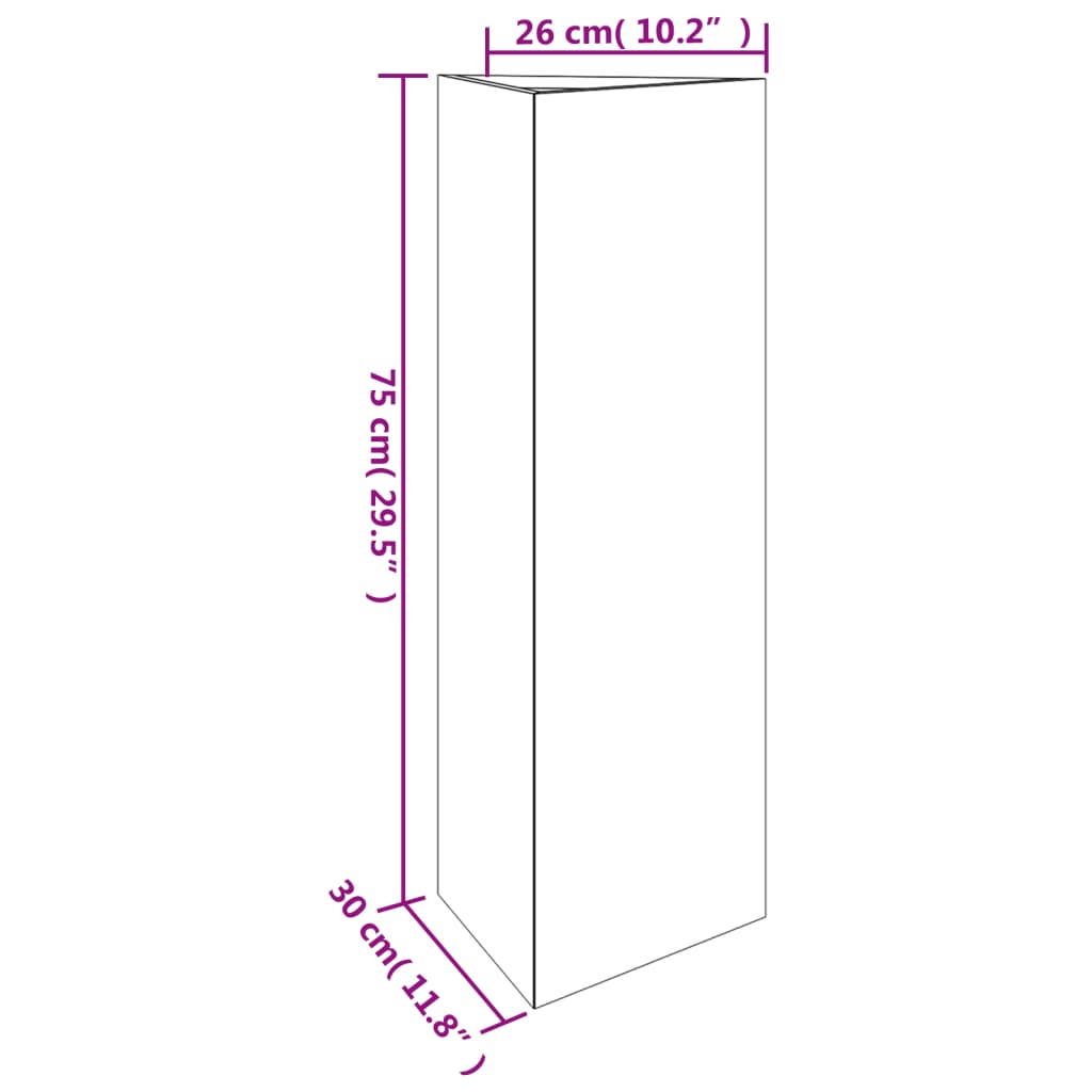 Plantenbak 30X26X75 Cm Cortenstaal