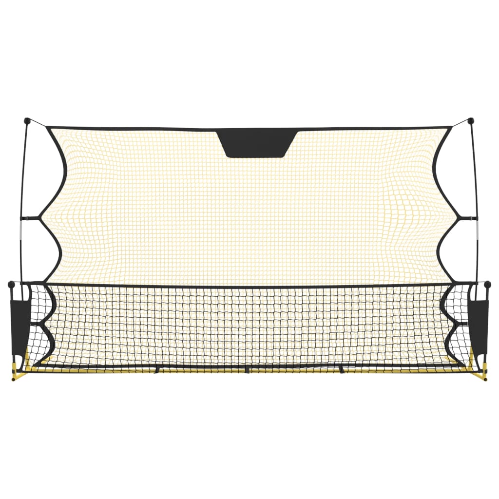 Voetbal Reboundnet 183X85X120 Cm Polyester Zwart En Geel