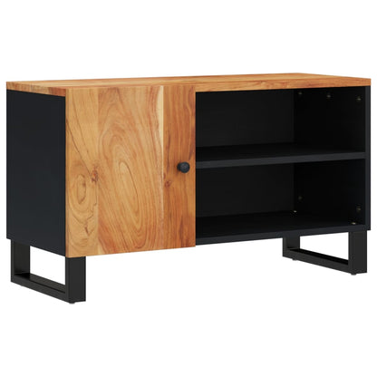 Tv-Meubel 80X33X46 Cm Massief Acaciahout En Bewerkt Hout