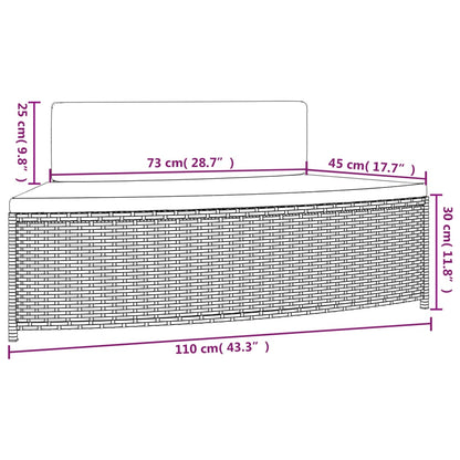 Spa-Bankjes Met Kussens 2 St Poly Rattan